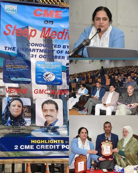 CME on Sleep Disorders held at GMC Srinagar